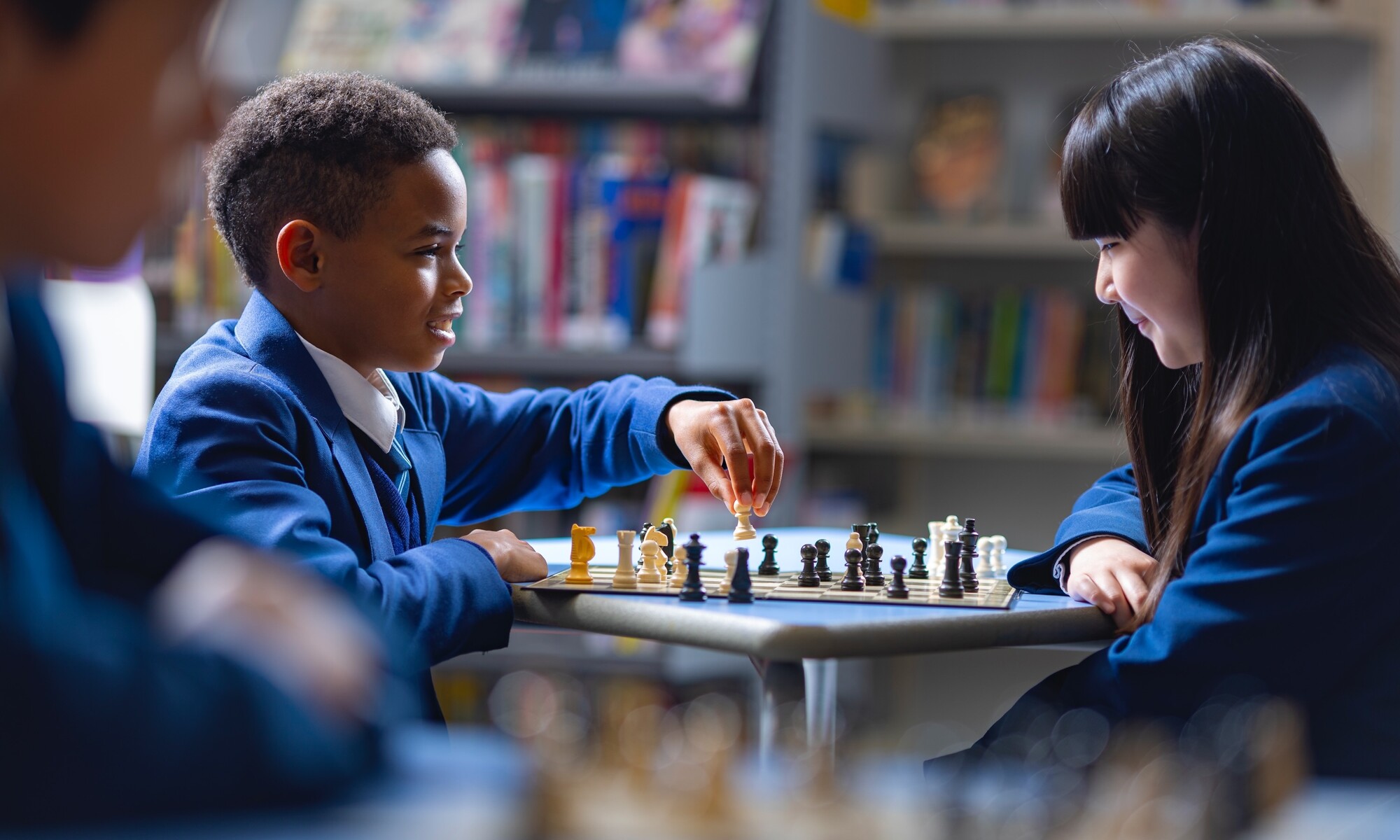 Christ's School Students Playing Chess Together